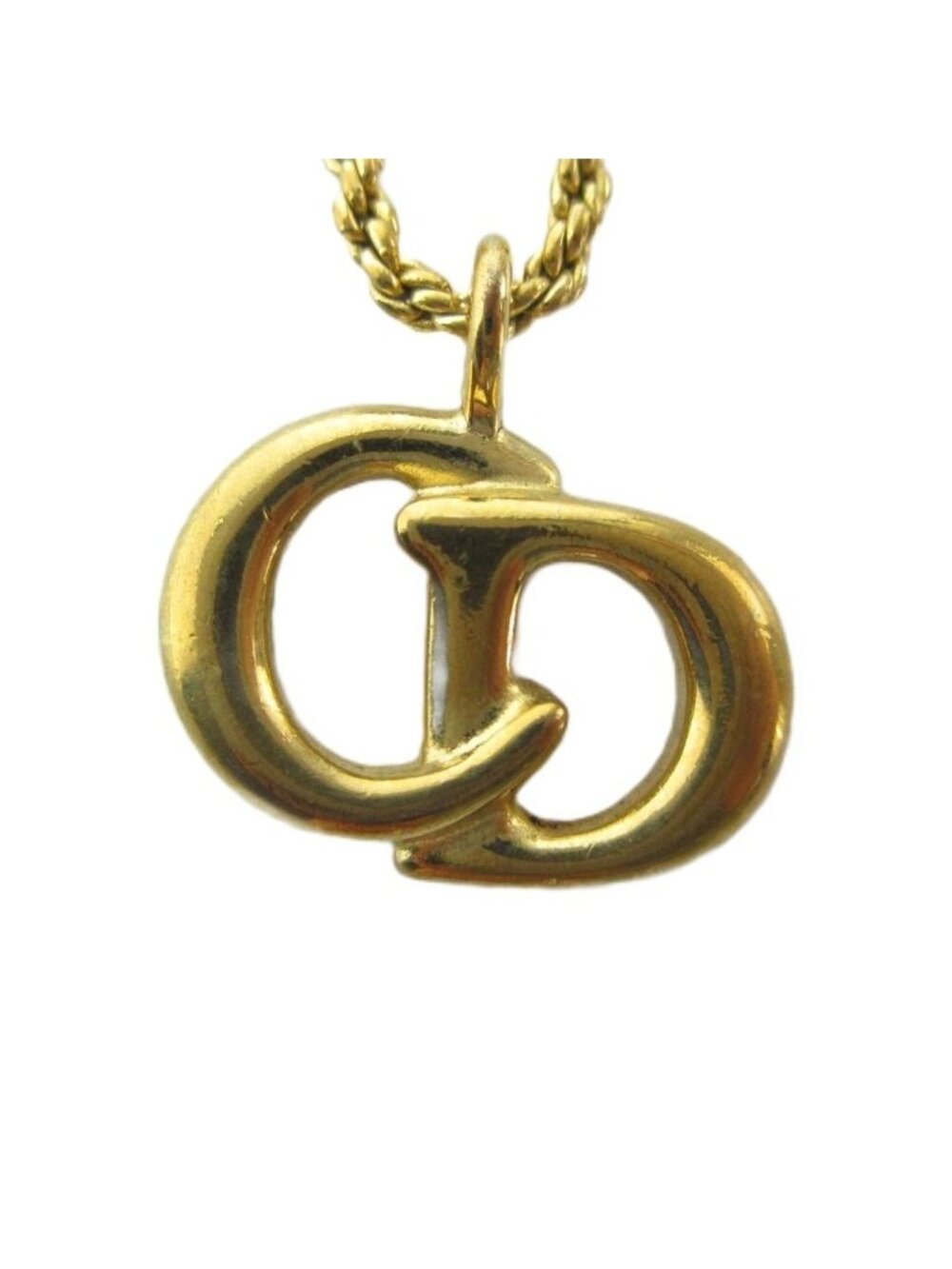 Dior Necklace Pendant Logo Gold - Picture 1 of 6
